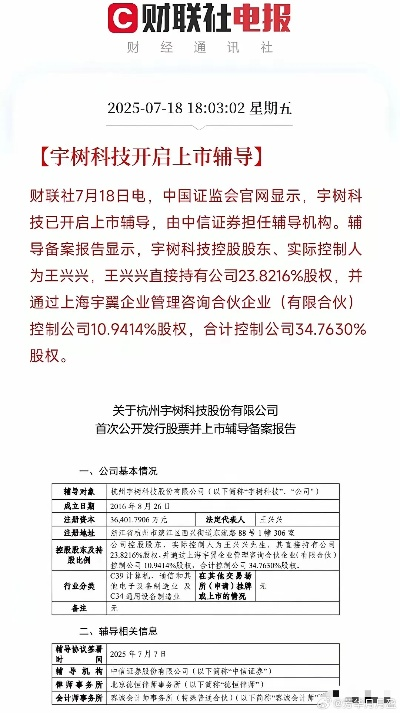 宇树科技稳步迈向资本市场，预计四季度递交上市申请