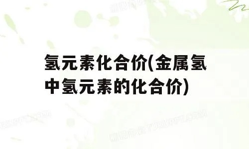 氢化合价